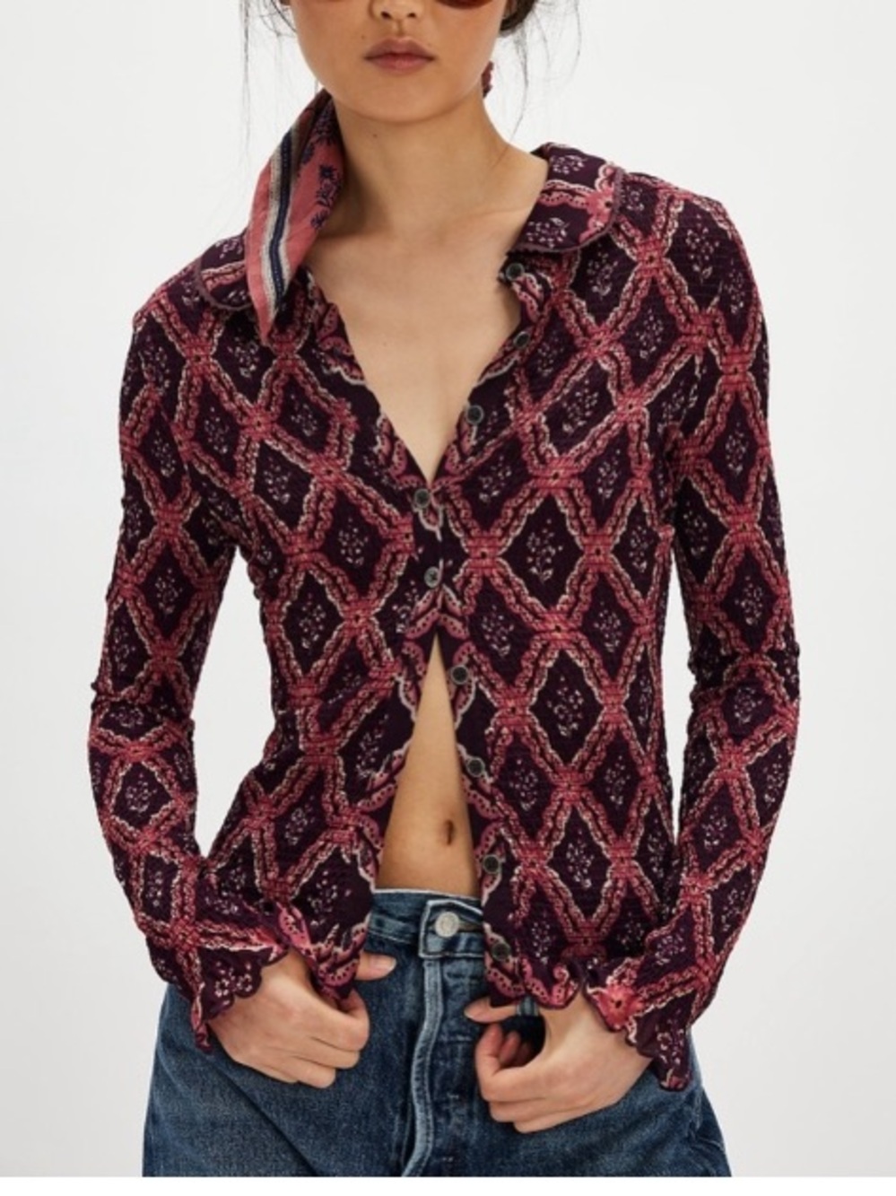 Free People Caught A Feeling Cardigan Button Down Size M